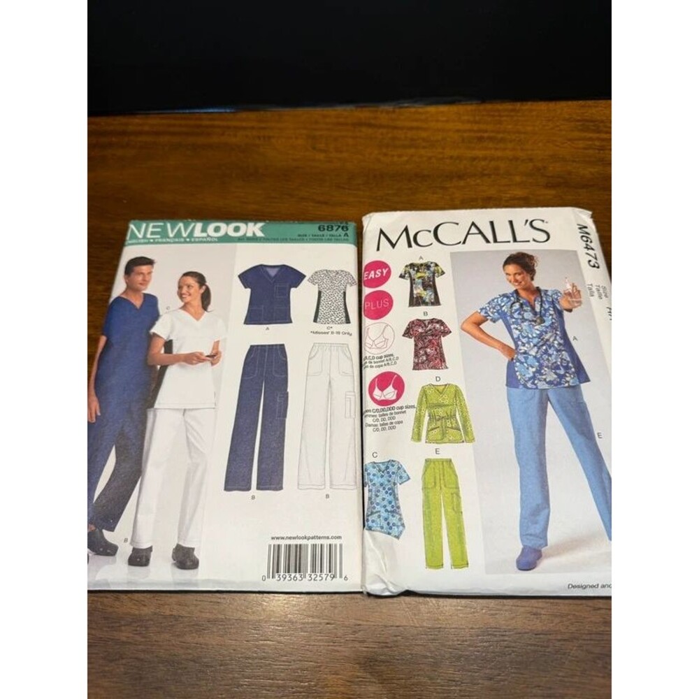 Lot of 2 Scrub Sewing Patterns